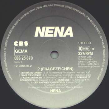 LP Nena: ? (Fragezeichen)