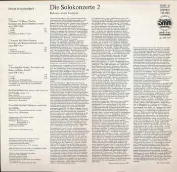 LP Johann Sebastian Bach: Die Solokonzerte 2, Rekonstruierte Konzerte