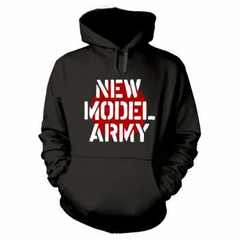 Merch New Model Army: Hoodie Met Capuchon Logo New Model Army (black)