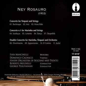 CD Orchestra Haydn Di Bolzano E Trento: Concerto For Timpani - Concerto For Marimba - Double Concerto For Marimba E Timpani