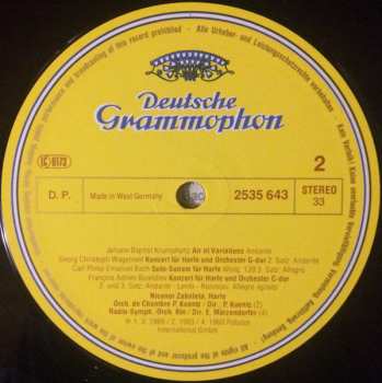LP Nicanor Zabaleta: Himmlische Harfe. Virtuose Konzerte mit Nicanor Zabaleta