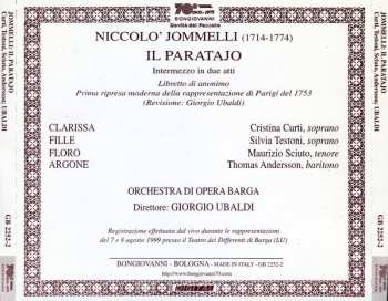 CD Niccolo Jommelli: Il Paratajo