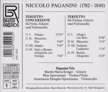 CD Niccolò Paganini: Gitarren-Trios