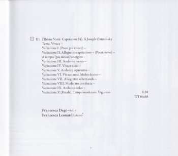 CD Niccolò Paganini: Il Cannone. Francesca Dego Plays Paganini's Violin
