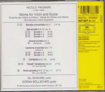 CD Niccolò Paganini: Paganini For Two