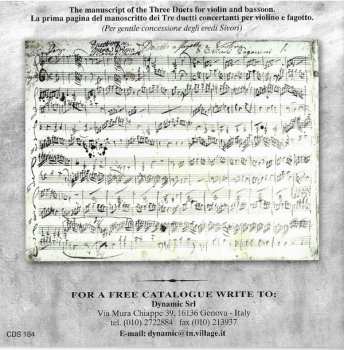 CD Salvatore Accardo: Three Duets For Violin And Bassoon