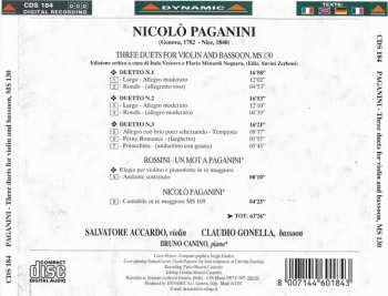CD Salvatore Accardo: Three Duets For Violin And Bassoon