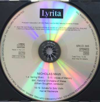 CD The BBC National Orchestra Of Wales: Spring Music / Voices Of Memory / Sonata For Solo Violin