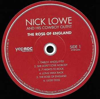 LP Nick Lowe And His Cowboy Outfit: The Rose Of England