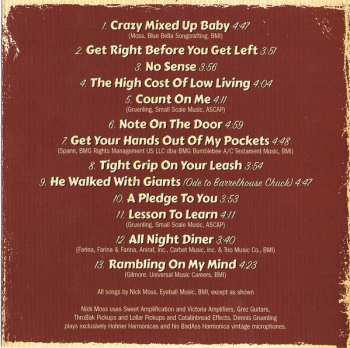 CD Nick Moss Band: The High Cost Of Low Living