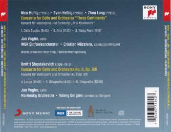 CD Dmitri Shostakovich: "Three Continents" Cello Concerto / Cello Concerto No. 2