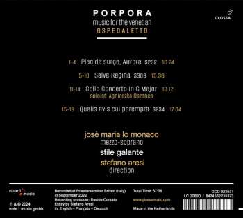CD Nicola Porpora: Music For The Venetian Ospedaletto
