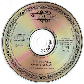 CD Nicolae Bretan: Golem And Arald (Operas In One Act)