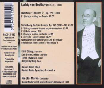CD Ludwig van Beethoven: 25th Jubilee Concert, January 30, 1955