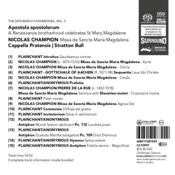 SACD Cappella Pratensis: Apostola Apostolorum: A Renaissance Brotherhood Celebrates St. Mary Magdalene