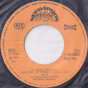 SP Nicole: Song For The World (Píseň Pro Svět) / Mit Dir Leben... (Žít S Tebou)