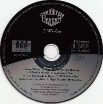 CD Night Ranger: 7 Wishes