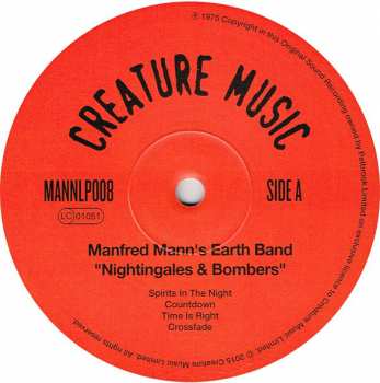 LP Manfred Mann's Earth Band: Nightingales & Bombers