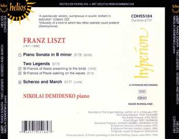 CD Franz Liszt: Piano Sonata • Two Legends • Scherzo And March