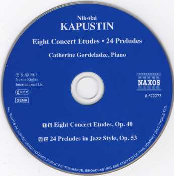 CD Nikolai Kapustin: Eight Concert Etudes • 24 Preludes In Jazz Style