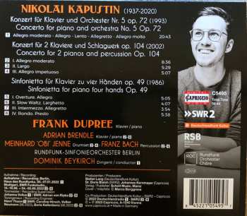 CD Rundfunk-Sinfonieorchester Berlin: Piano Concerto No. 5 / Concerto Op. 104 / Sinfonietta Op. 49