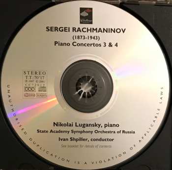 CD Sergei Vasilyevich Rachmaninoff: Nikolai Lugansky • Rachmaninov • Piano Concertos 3 & 4