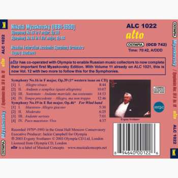 CD Russian State Symphony Orchestra: Complete Symphonic Works • Volume 12: Symphony No. 16, Symphony No. 19