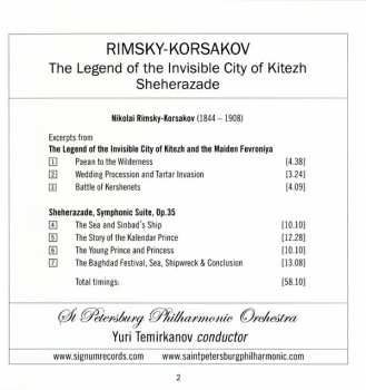 CD Nikolai Rimsky-Korsakov: Exceps From The Invisible City Of Kitezh -Sheherazade