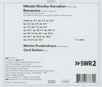 CD Nikolai Rimsky-Korsakov: Romances