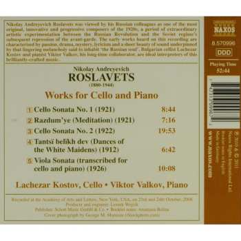 CD Nikolai Roslavetz: Cello Sonatas Nos. 1 And 2 / Meditation / Dances Of The White Maidens / Viola Sonata