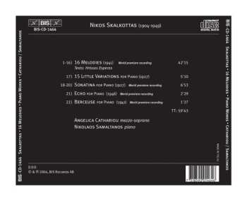 CD Nikos Skalkottas: 16 Melodies ▪ Piano Music