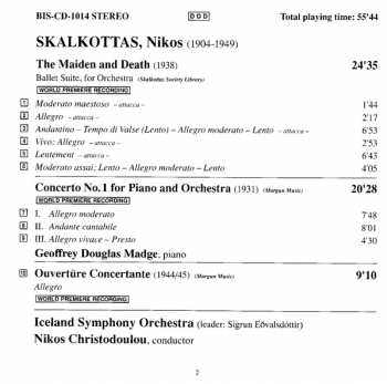CD Nikos Skalkottas: The Maiden And Death, Ballet Suite · Piano Concerto No.1 · Ouvertüre Concertante