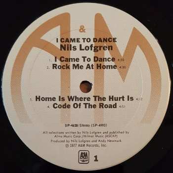 LP Nils Lofgren: I Came To Dance