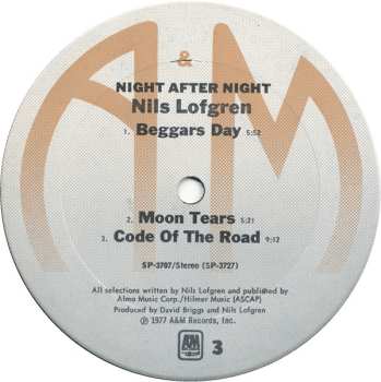 2LP Nils Lofgren: Night After Night