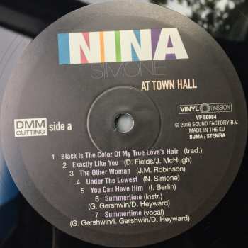 LP Nina Simone: Nina Simone At Town Hall