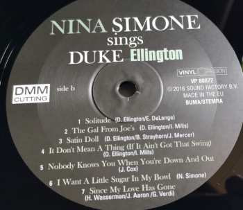 LP Nina Simone: Nina Simone Sings Duke Ellington