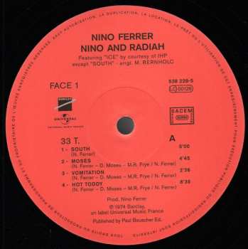 LP Nino Ferrer: Nino And Radiah Et Le Sud