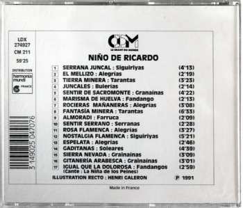 CD Niño Ricardo: Grandes Figures Du Flamenco - Vol 11 