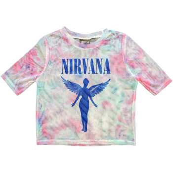 Merch Nirvana: Dames Crop Top Angelic Blue Mono