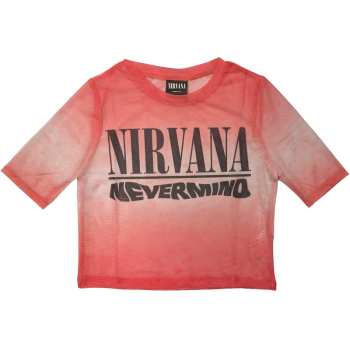 Merch Nirvana: Dames Crop Top Nevermind Wavy Logo Nirvana
