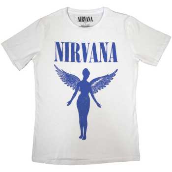 Merch Nirvana: Dames T-shirt Angelic Blue Mono