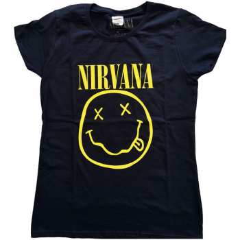 Merch Nirvana: Dames T-shirt Yellow Smiley 