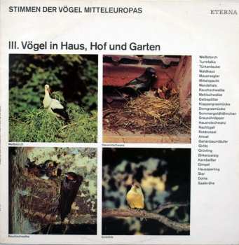 LP No Artist: Stimmen Der Vögel Mitteleuropas - III. Vögel In Haus, Hof Und Garten