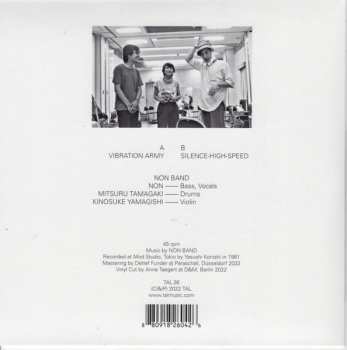 SP Non Band: Vibration Army / Silence​-​High​-​Speed LTD