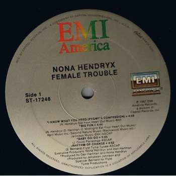 LP Nona Hendryx: Female Trouble