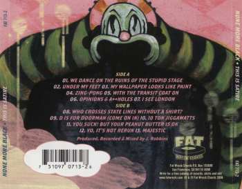 CD None More Black: This Is Satire