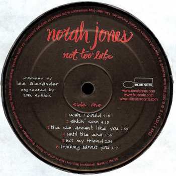 LP Norah Jones: Not Too Late