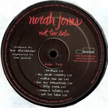 LP Norah Jones: Not Too Late