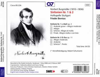 CD Frieder Bernius: Sinfonien Nr. 1 & 2
