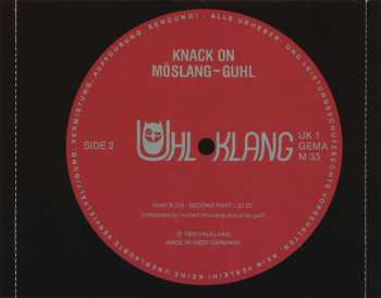 CD Norbert Möslang - Andy Guhl: Knack On